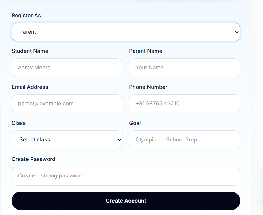 1. Create Account & Link Child