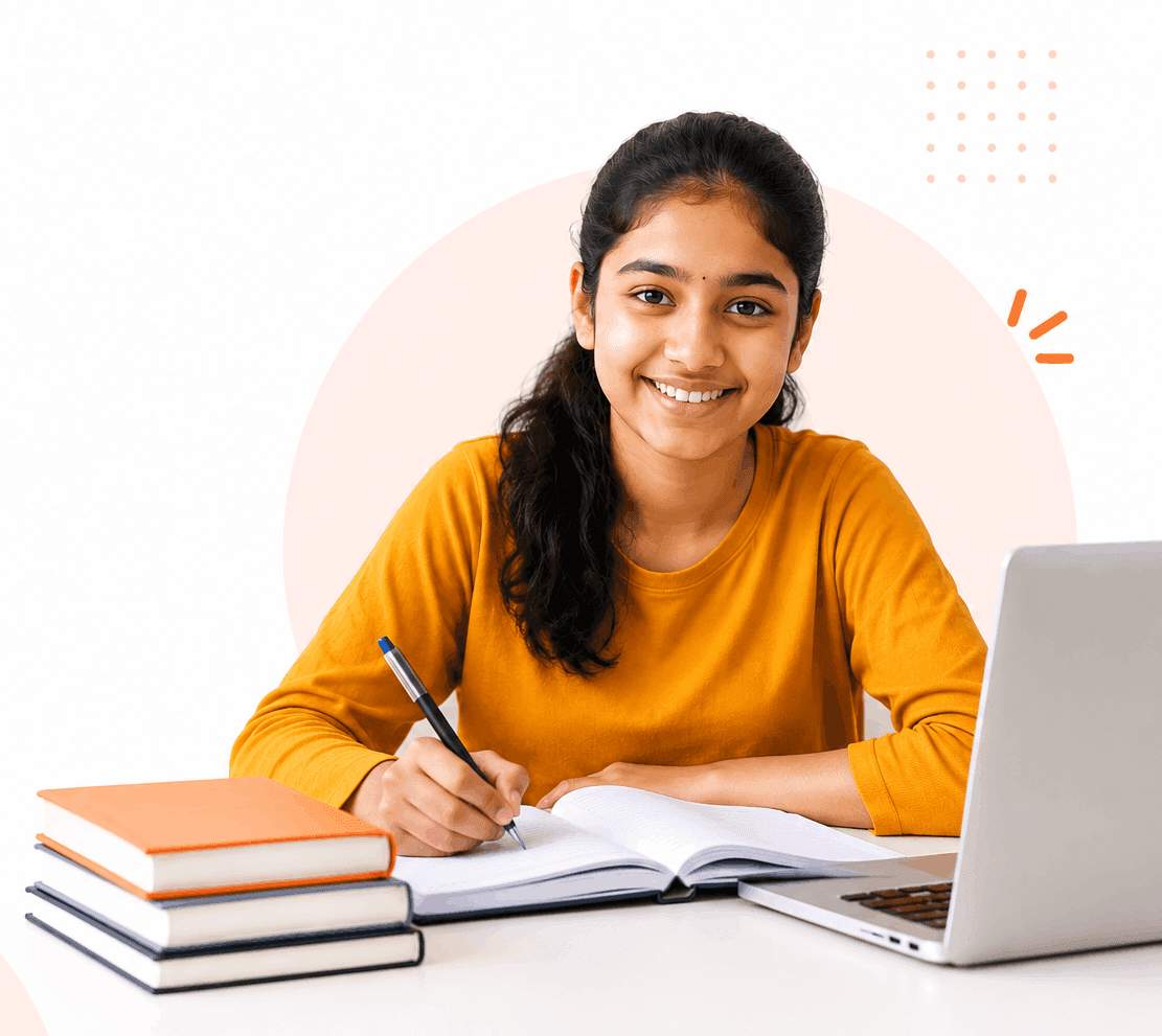 Student using a laptop for Olympiad preparation